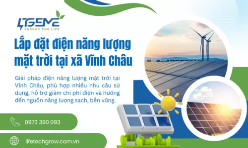 Lắp đặt điện năng lượng mặt trời tại xã Vĩnh Châu