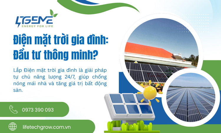 Điện mặt trời gia đình: Đầu tư thông minh?